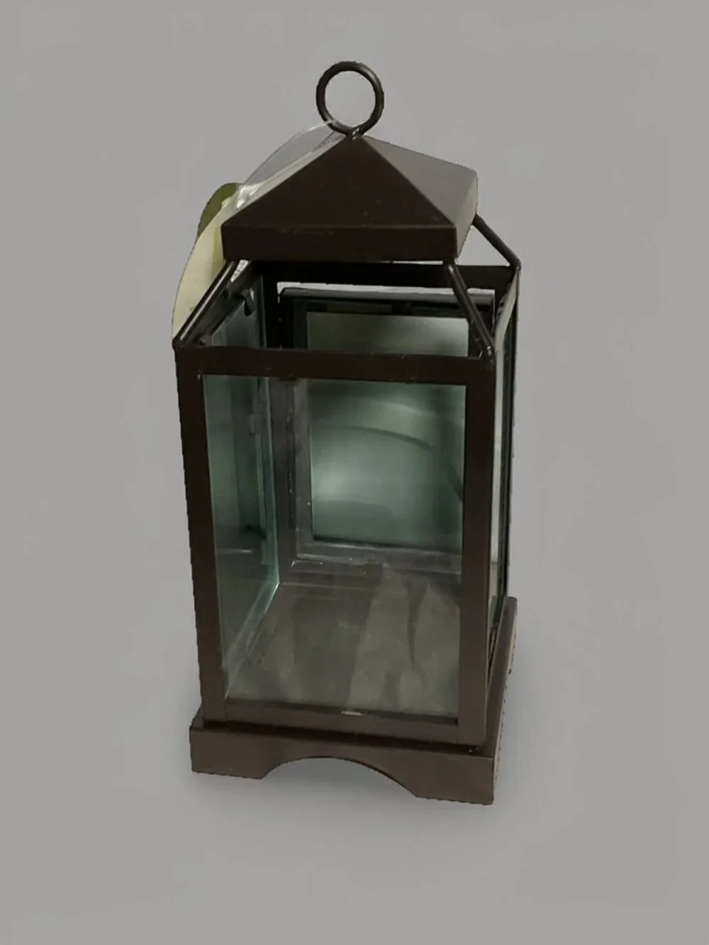 Candelaria Home Brown Metal & Glass Decorative Lantern
